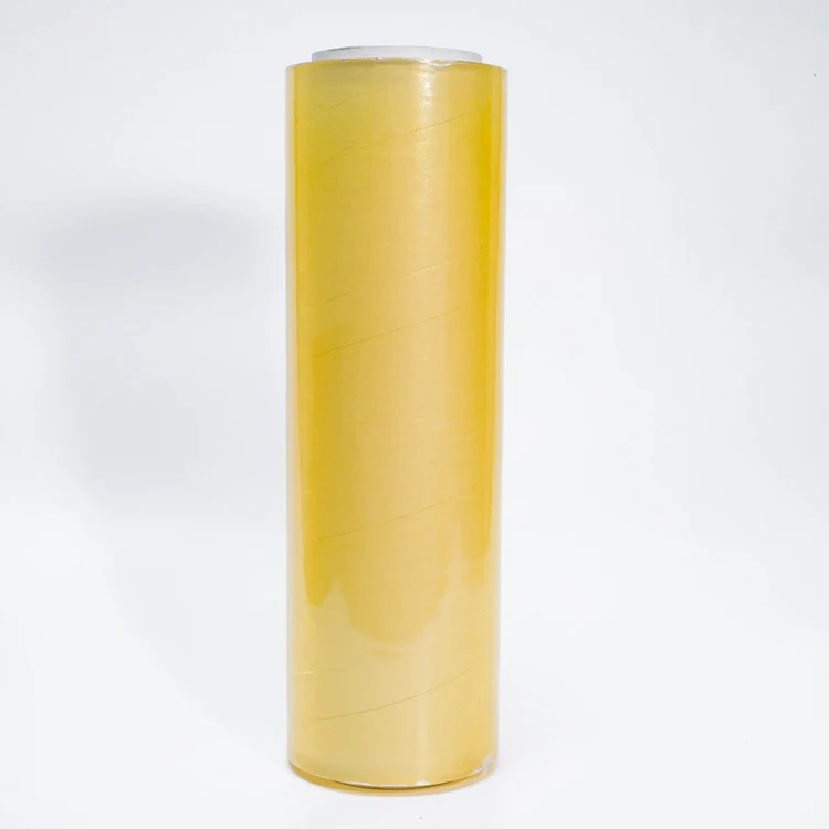 Hot Selling  Food Grade PVC Cling Film Wrap Stretch 8-15mic 30-50cm Width Custom Size Meat Packing Fresh Film Logo Printing