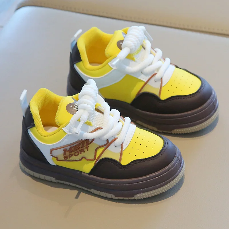 Spring and autumn boys fashion basketball shoes Boys girls rubber soled non-slip shoes baby soft soled comfortable sneakers