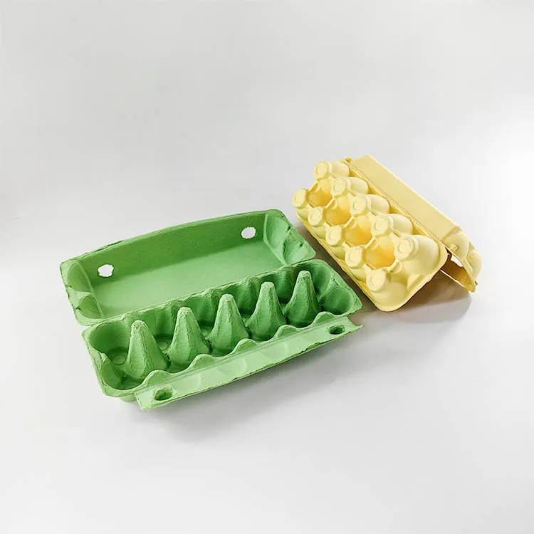 Custom Eco Friendly  Wholesale Factory Biodegradable Molded Packaging Pulp Box Egg Tray