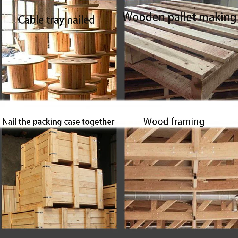 Pneumatic air ring nail gun Woodworking wire row nail gun decoration nail gun wooden pallet stapler