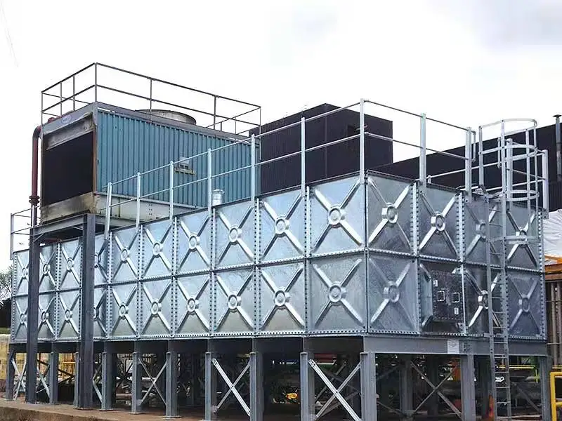 Pressed Steel Panel  1220mm 1220mm Assembled Galvanized Overhead Water Tank