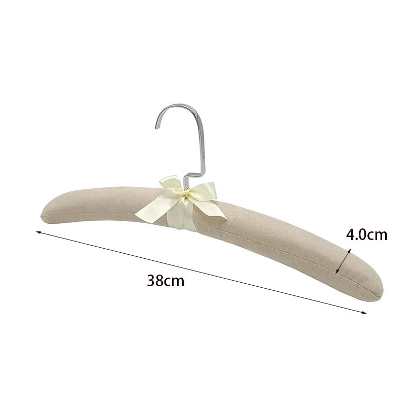 Factory Direct Sales Silk Clothes Stand  Underwear Satin Hanger Linen Sponge Clothes Hanger