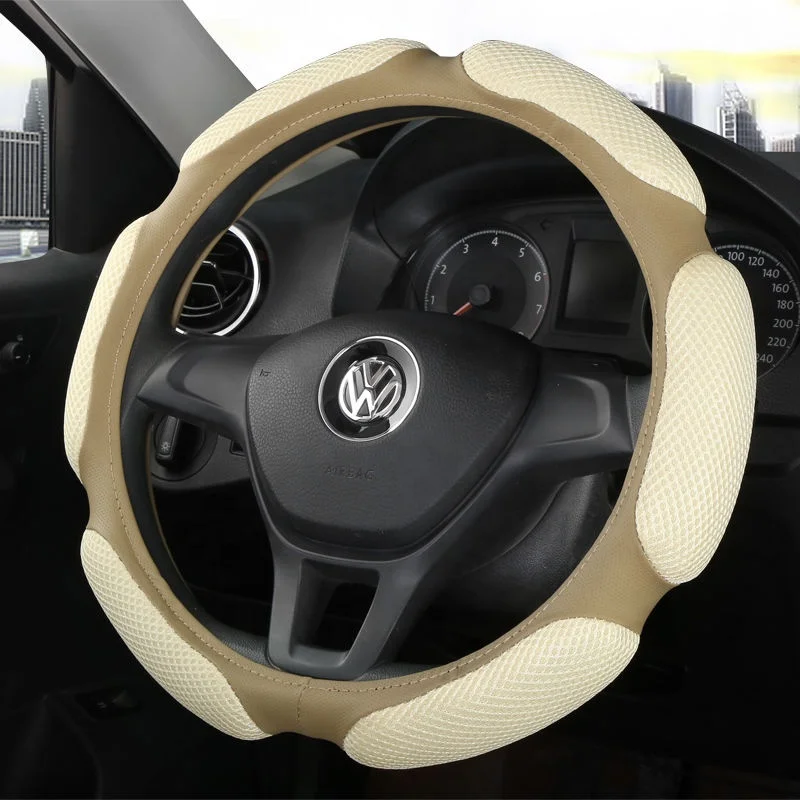 
Sandwich mesh air following sport steering wheel cover 