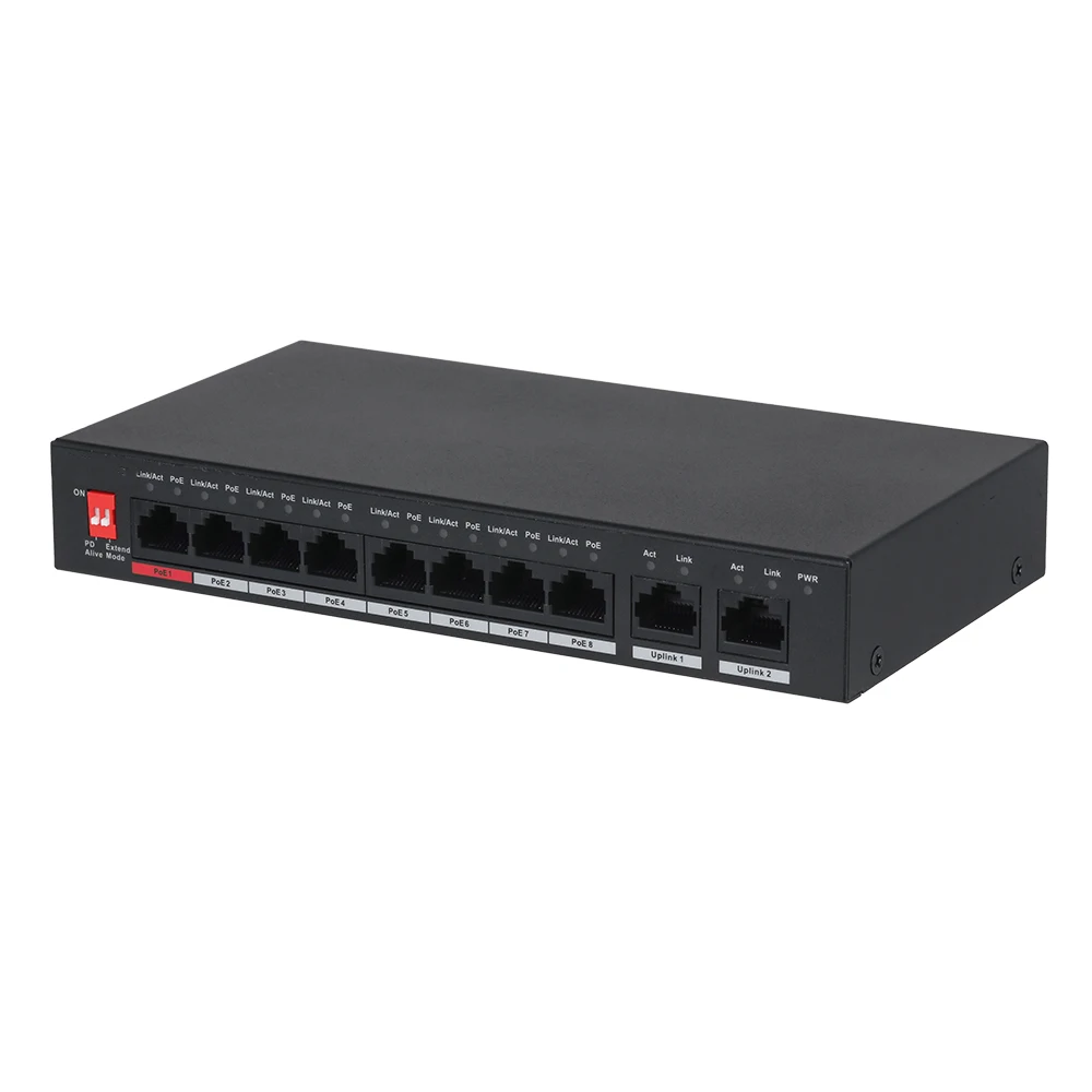 PFS3010-8ET-96 10-Port Unmanaged Desktop Switch with 8-Port PoE DH original 2022 Hot Sale