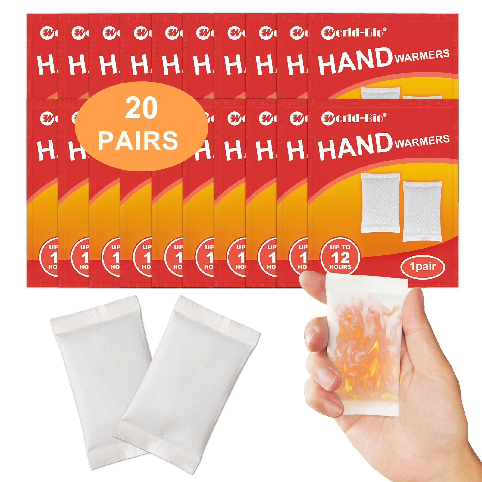 Heat Packs Safe Self-heating Cold-proof Warming Disposable Hand Warmer Pack For Travel Camping Hiking Skiing for Winter Warm