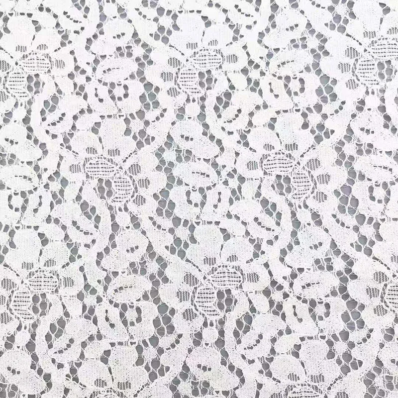 Custom Nylon Cotton Lace Fabric For  Dress Decoration