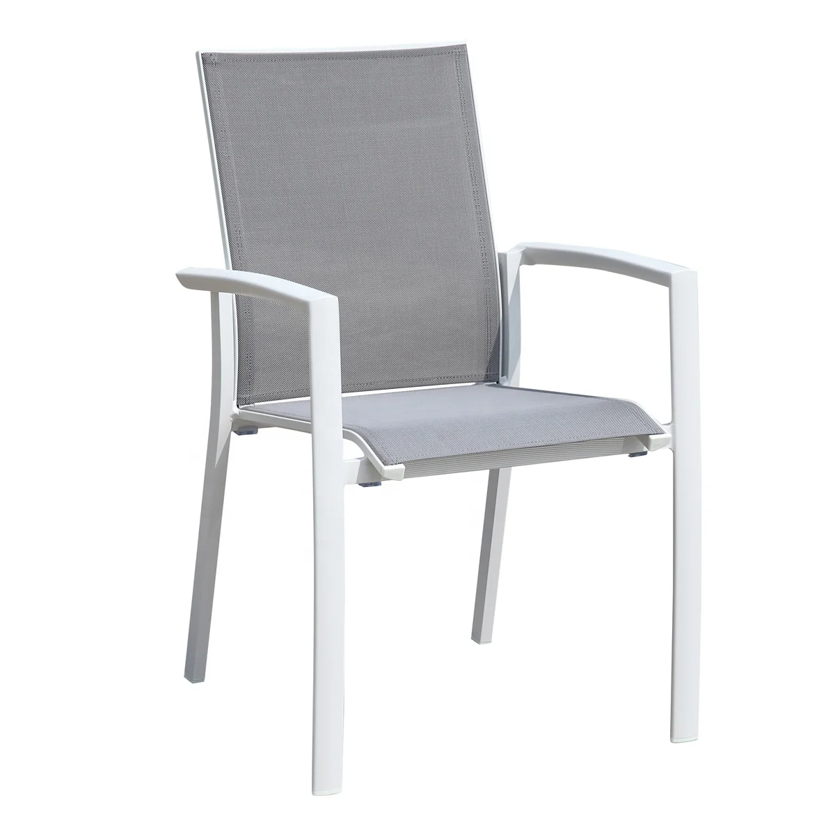 MB4032 metal aluminum modern camping  coating finish luxury dining outdoor furniture  cafe garden furniture weaving patio chair