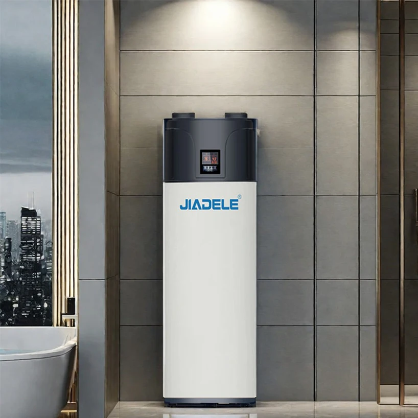 JIADELE Smart 150L 200L 300L air source heat pump R134a R290 wifi hot water all in one air to water heat pump water heaters