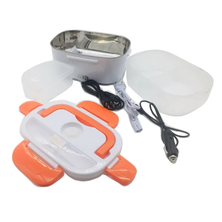 
Portable Stainless Steel Heating Container Food Warmer Food Heater Electric Lunch Box for Car and Home Used 