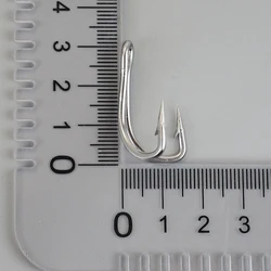Custom Stainless Steel 7897 Fishing Hooks Frog Soft Lure Chicken Claw Double Anchor Hook