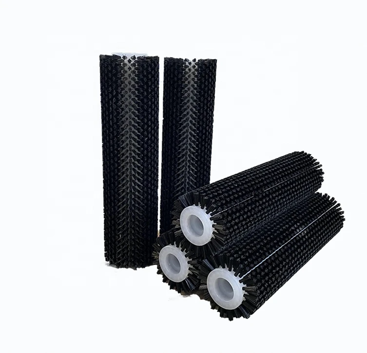 Industrial Roller Brush Cleaning Dustproof Cylindrical 0.06~0.8mm Diameter Bristles Tufted Roller Brushes