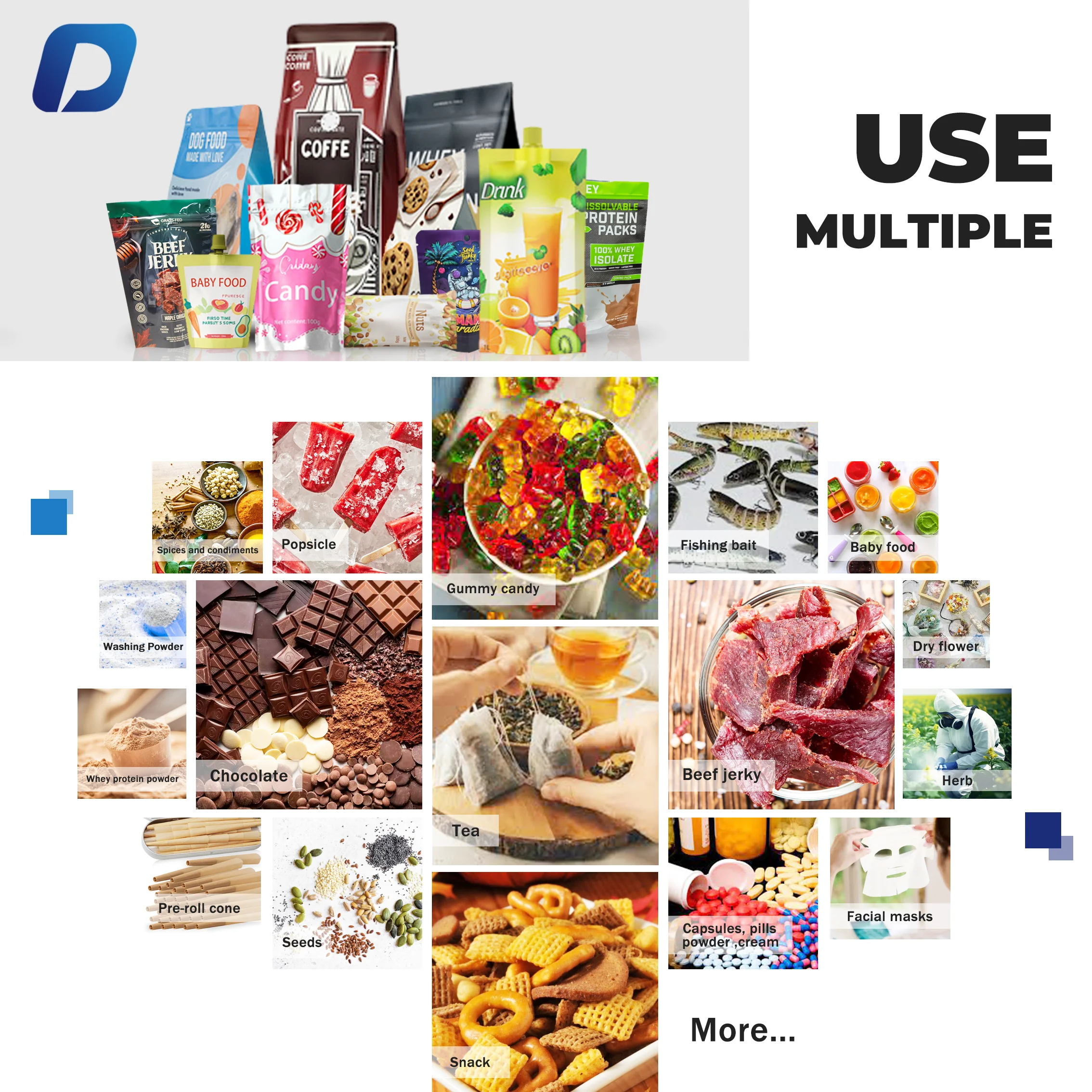 Custom Printed PET Plastic Zipper Pouch for Packaging Socks Cloth Underwear Hamburger Jelly with Gravure Printing