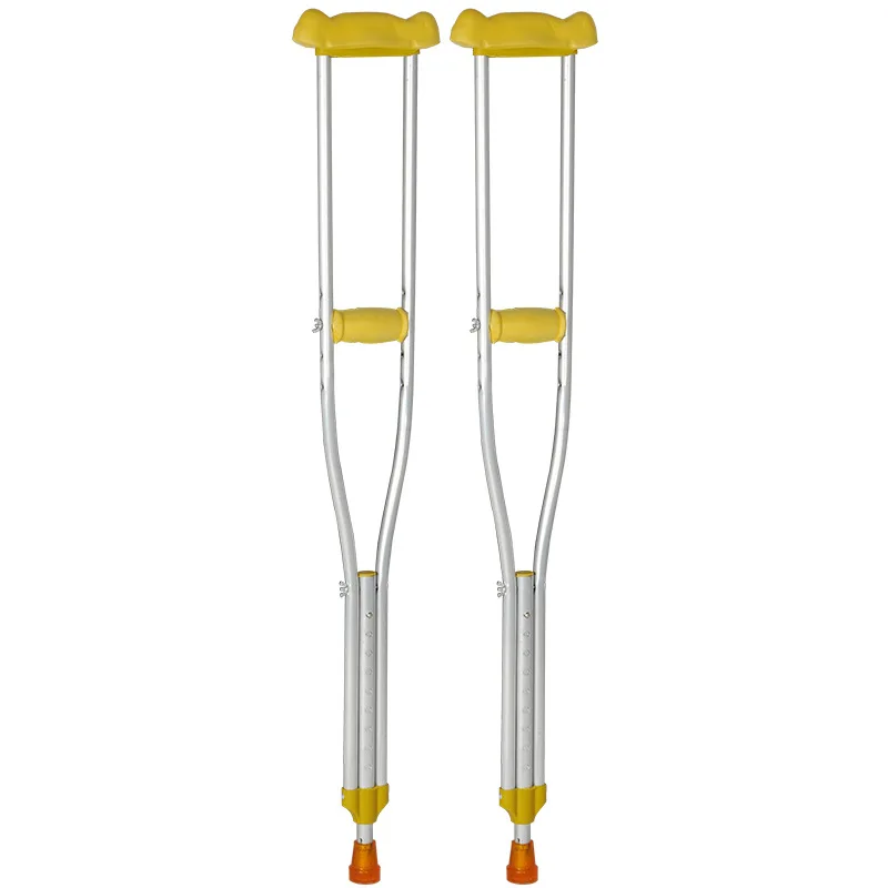 Medical Aluminum Adjustable Collapsible Telescopic Axillary Walking Underarm Crutches for Adult