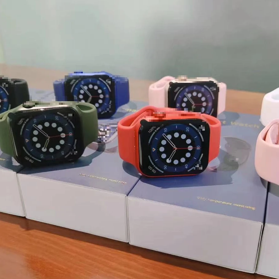 U98 plus u98 smart watch 2021 1.7 inch full touch screen custom dial rotary side button music player pk K6 HW22 HW16