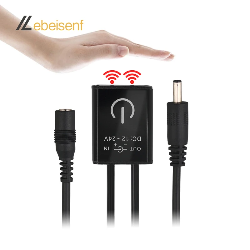 12V 24V IR IR Motion Sensor Switch ON/OFF 10-100% Infinitely Dimmable 3A 72W Metal Case DC Pulg For Kitchen Lamp LED Light Strip