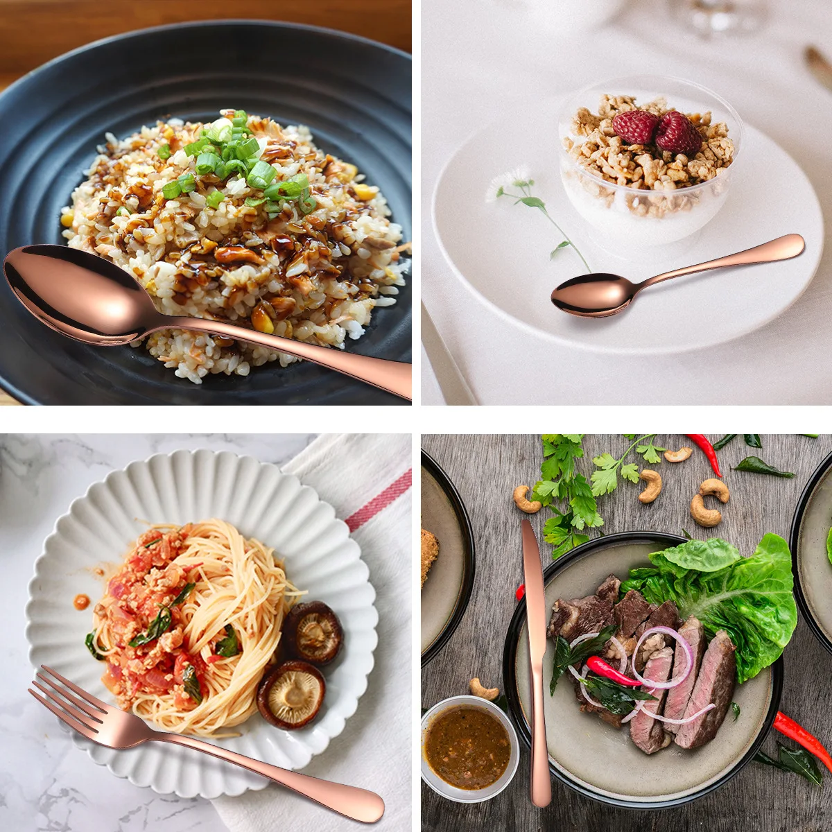 New Arrival Stainless Steel Golden Cutlery Sets High Mirror Polish Hotel Cutlery Flatware Set Cutlery Sets 24pcs With Wooden Box