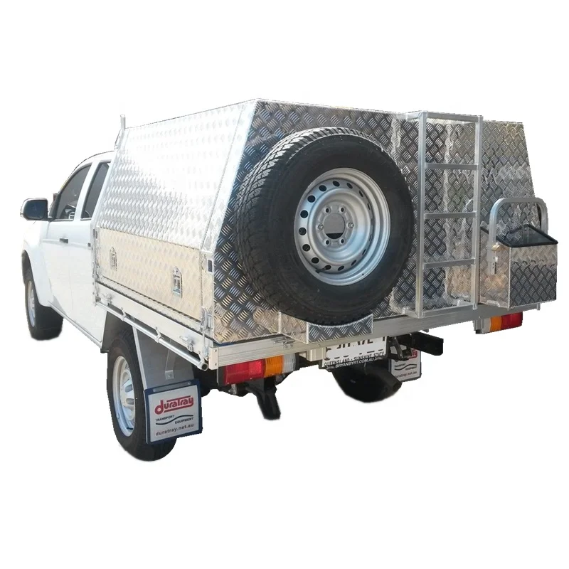 
Heavy Duty Aluminum UTE Pickup Canopy Camper with ladder rack 