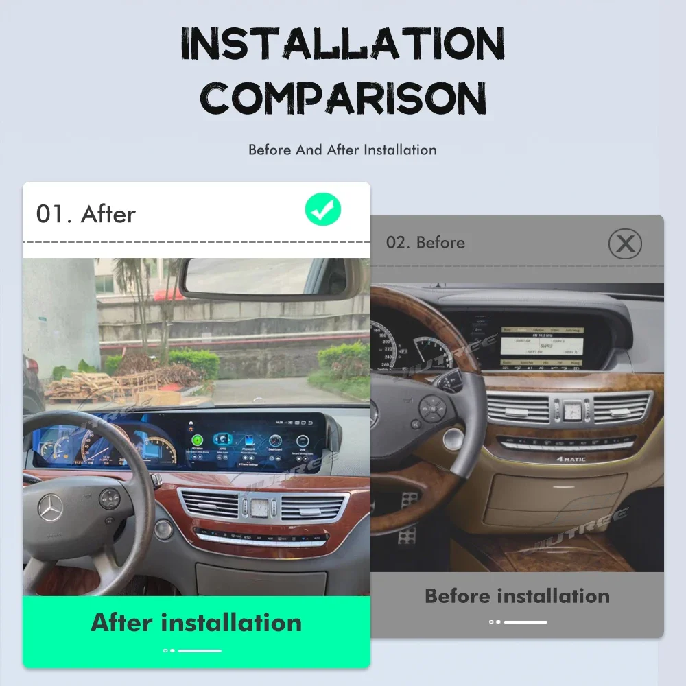 Android 13 Car Radio For Mercedes benz S Class S550 W221 W216 CL 2005-2013 Carplay Auto GPS Navigation Multimedia Stereo