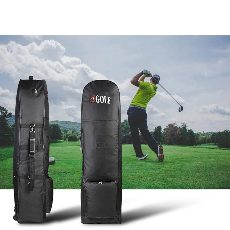 HOW TRUE Manufacturer Personalized Golf Travel Bags With Wheels Provides Superb Protection Portable Nylon Golf Travel Cover