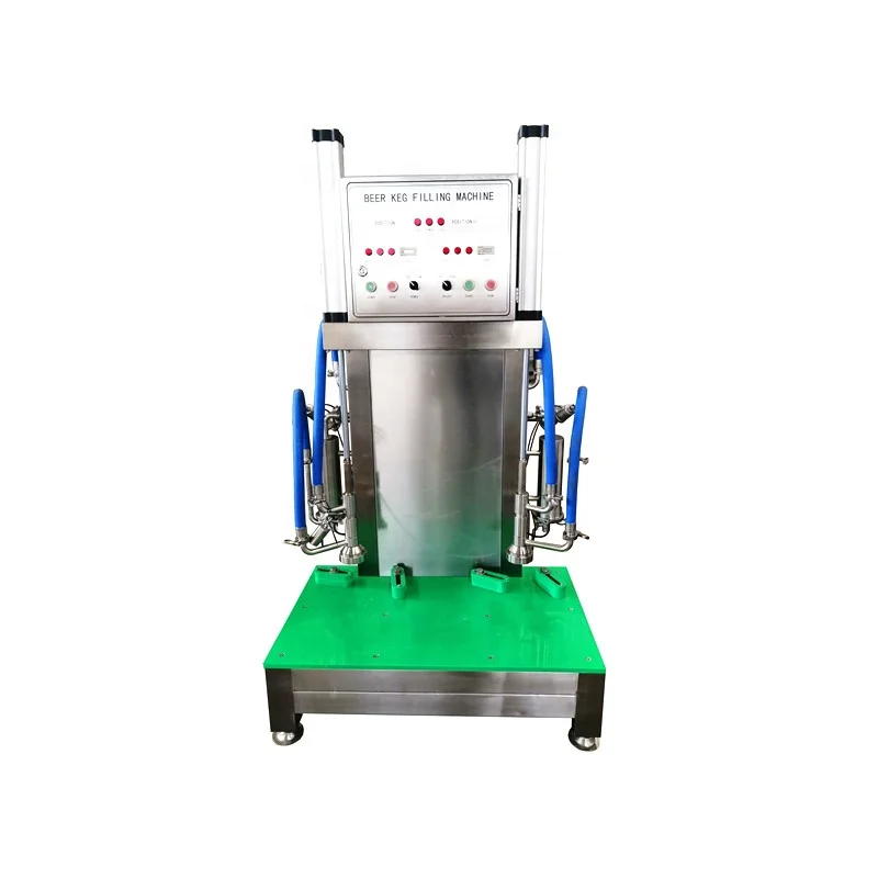 Rainbow Machinery Manufacture Small Type 1 Station 2 Stations Automatic Beer Keg Filling Machine for Sale