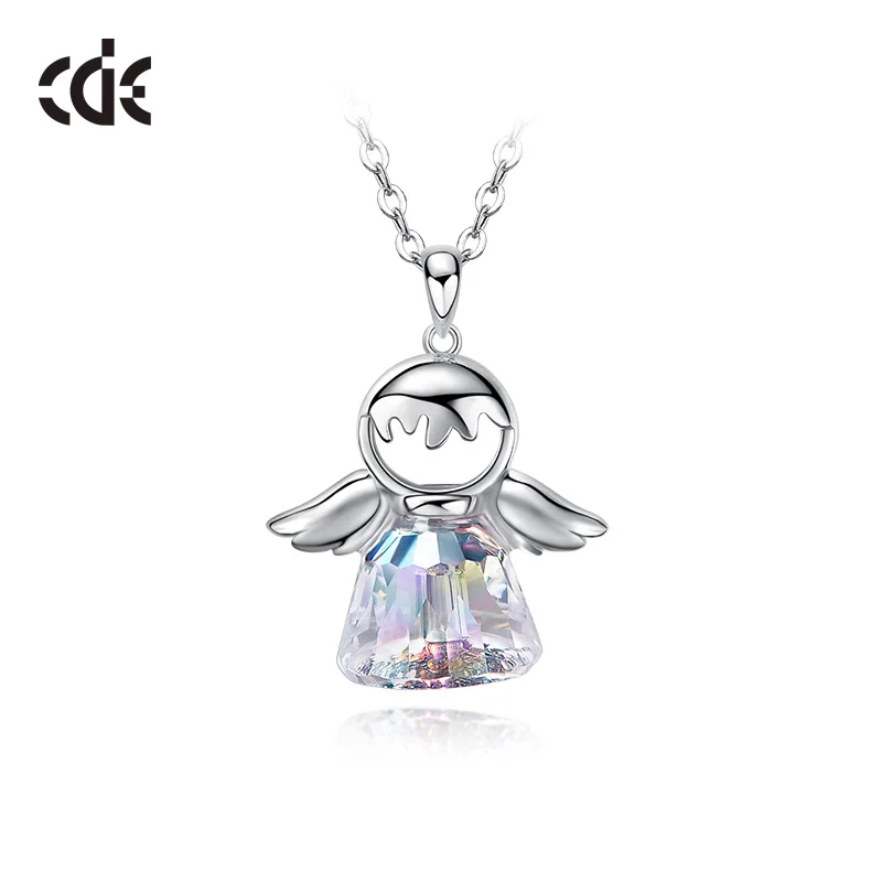 Manufacturer Minimalistic Crystal Fancy Necklace Silver Ladies Fashion Jewellery