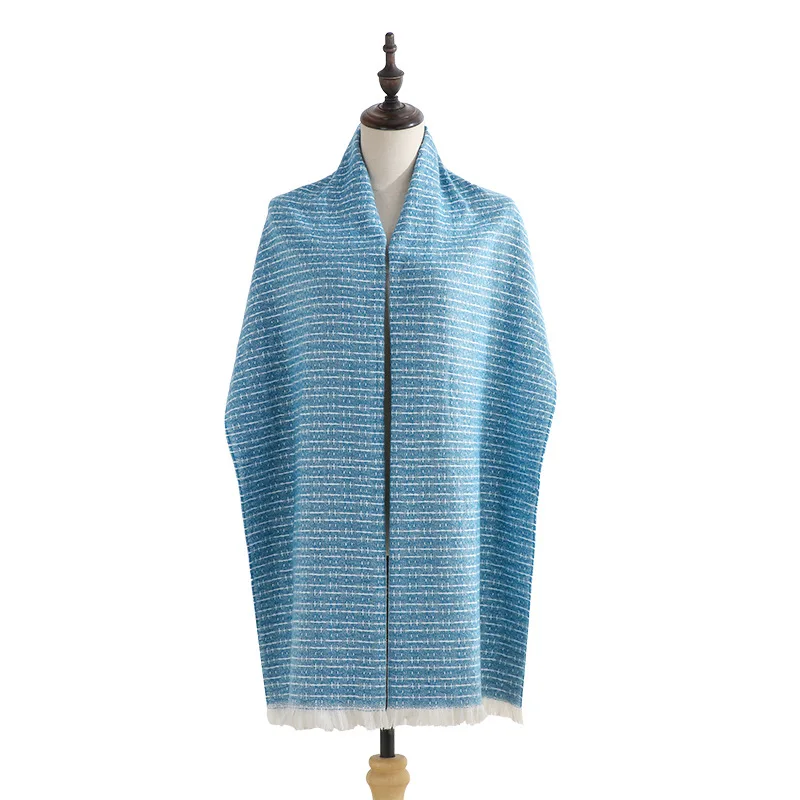 JOJO Light Color Fashion Tassels Muffler Warm Necker Chief Stripe Scarf for Women