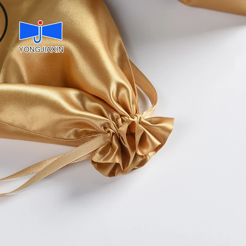 Оптовая продажа Роскошная атласная сумка для париков на шнурке Подарочная заказ