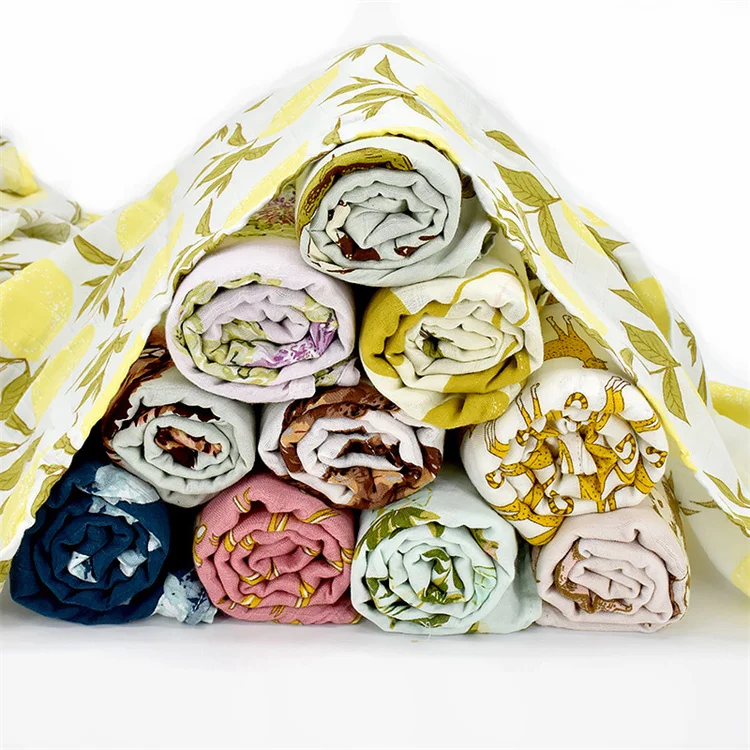 Wholesale super soft baby swaddle blankets 100% bamboo receiving newborn baby muslin swaddle blankets