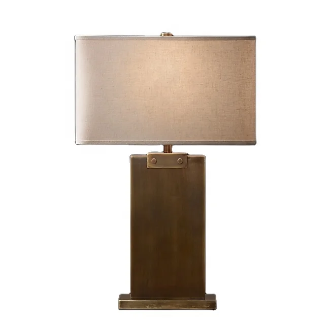 Vintage Table Lamp Reading Lighting Modern Led Hotel Desk Lamp Rectangular Column Table Lamp TL1004/1