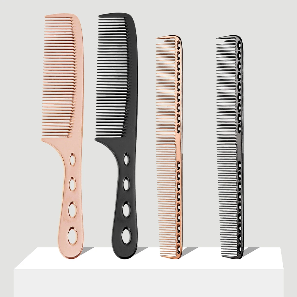 Professional Barber Comb Set Braider Combs Silver Comb For Salon or Barber Shop