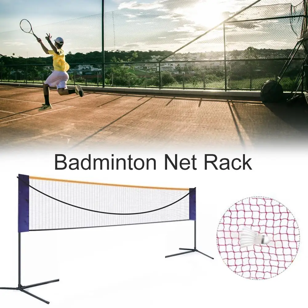 Foldable Badminton Tennis Volleyball Net Height Width Adjustable Outdoor Sport Set Frame Stand Portable with Storage