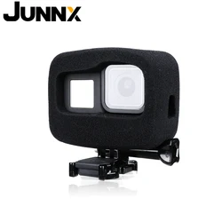 JUNNX Video Noise Reduction Wind Shield Accessory Housing Case Shell Cover for Gopro Hero 8 Gopro8 Hero8