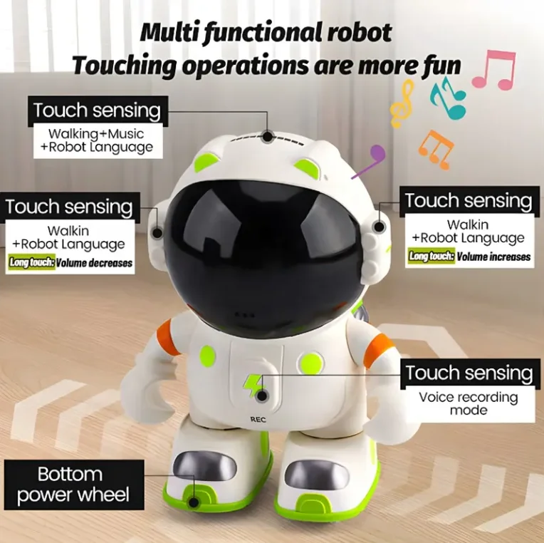 Hot sale Touch Sensor Switch Voice Remote Control RC Programmable AI Intelligent Smart Interactive Robot Toy For Kids
