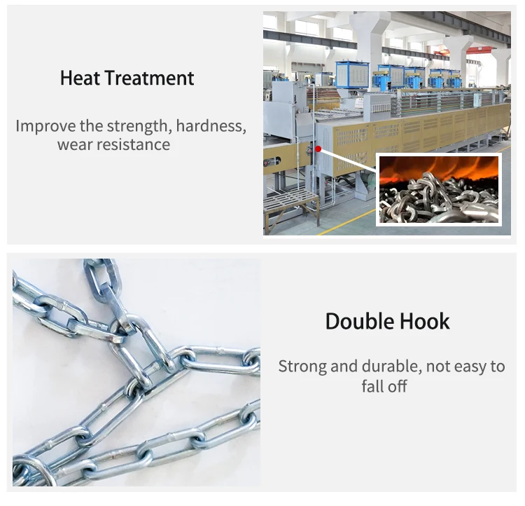 BOHU TNP type alloy steel tire chains wear-resistant truck tire anti-skid snow chain