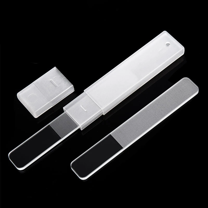 Destly Professional wholesale premium glass nail file with case small nano shiner glass nail file