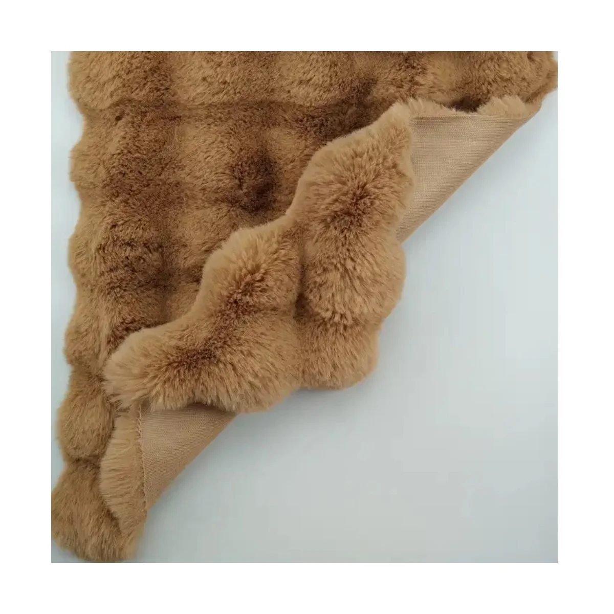 100% Polyester Warm and Thick POMPOM Cutting Faux Rabbit  Fur Fabric For Garment\Home Textile\Blanket