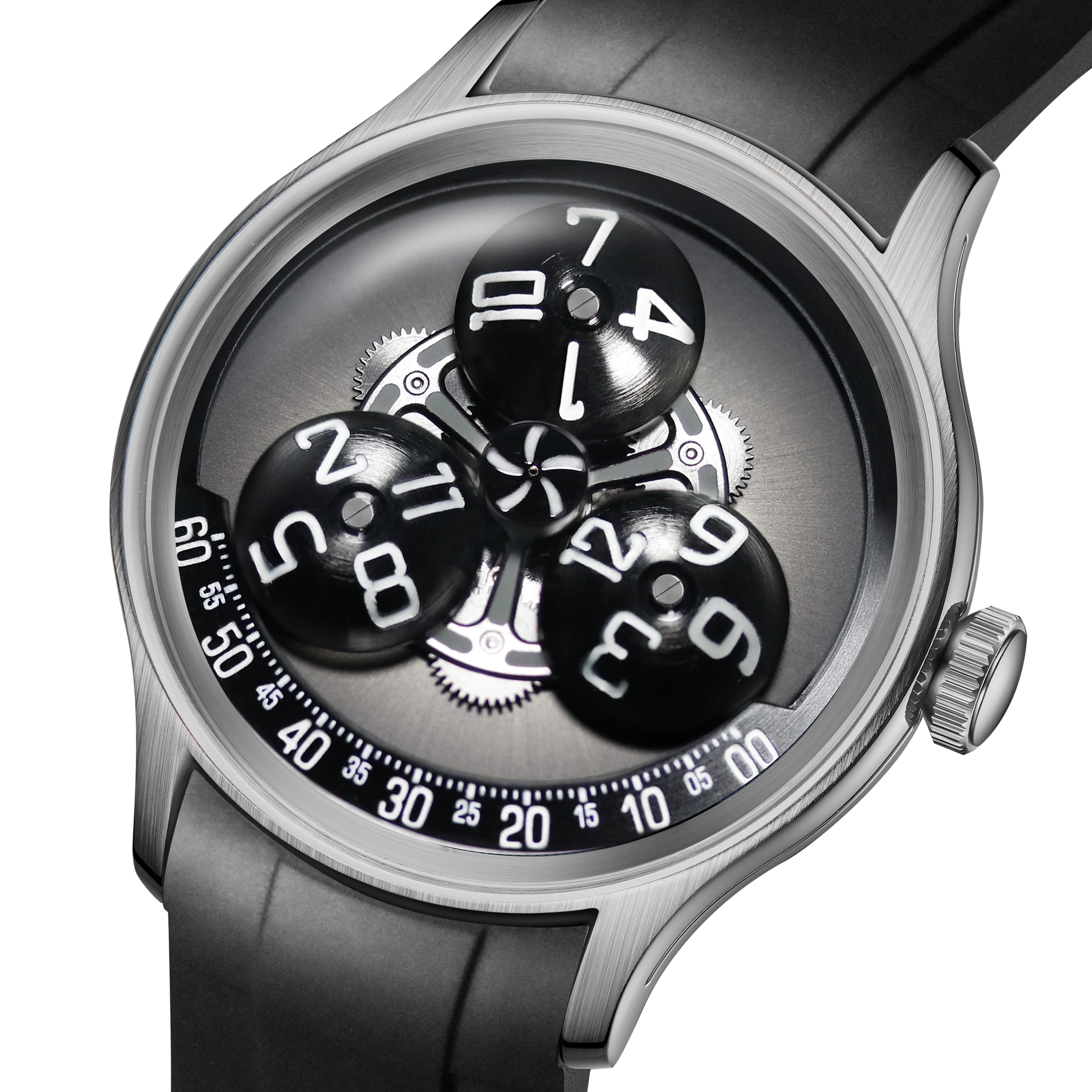 Unique Space Dome Watch For Men Rotating Earth Fashion Limunous Stainless Steel Automatic Mechanical Watches Manufacturers