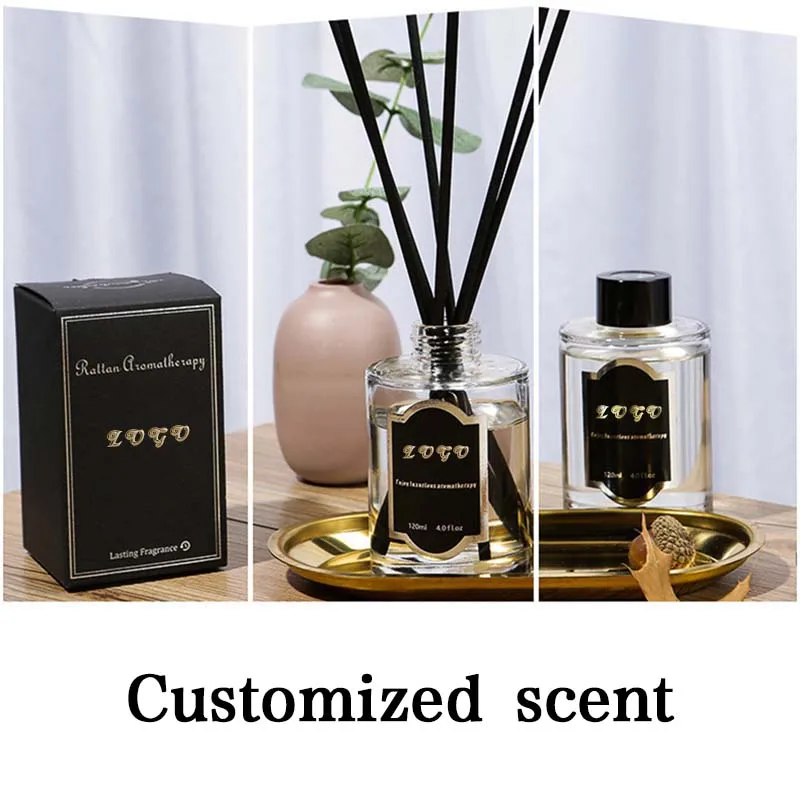 Flower Reed Fragrance Diffuser OEM Home Fragrance Oil Reed Diffuser Set With Sticks Customized Scent Air Fresheners 120ml