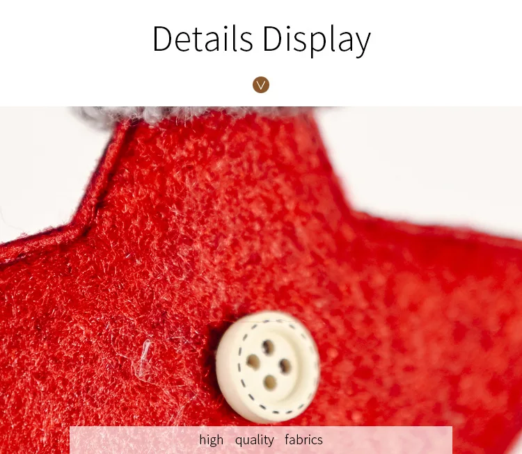 Knitted Hat Five-pointed Star Pendant Creative New Red Tree Christmas Felt Pendant Children DIY Handmade Felt Xmas Decoration