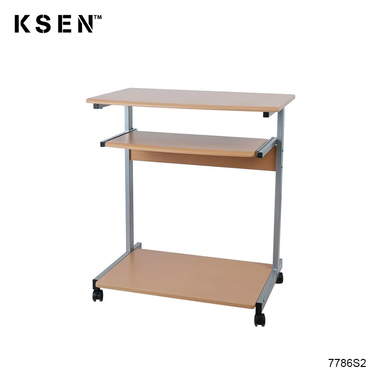 E2 standing desk with MDF movable 3 layer study table computer desk for home KC-7786S2
