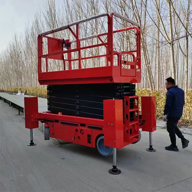 10 м самоходный Телескопический автоматический гидравлический аккумулятор ножничный подъемник лестницы 6 ~ 18 для гидравлического мобильного электрического Ножничного подъемника