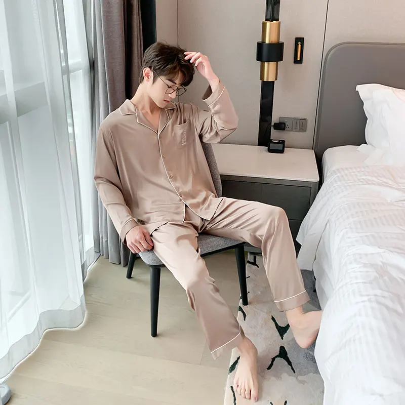 Plus size wonder adult woman womens mens satin ice silk sleepwear sleeping wears ladies couple pajamas sets 2 piece loungewear