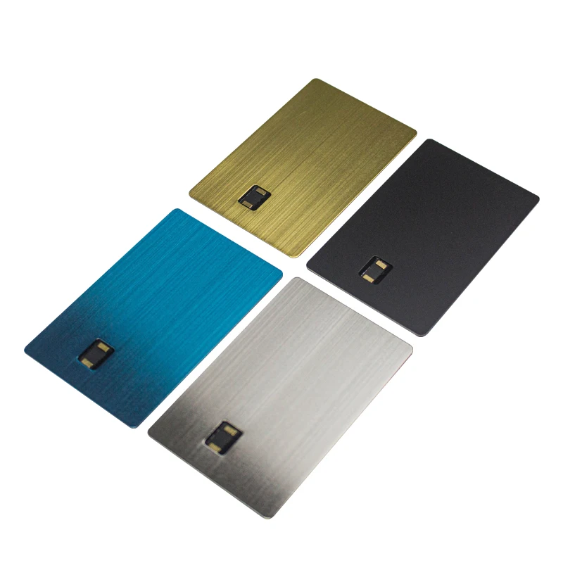 Wholesale Custom Logo Stainless Steel Business Card Dual Chip Contactless Credit Card with Cross Theme for Gift Use