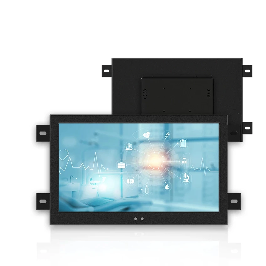 21.5 inch Wall Mount Industrial Embedded LCD Monitor Advertising Machine with VGA DVI BNC AV TV Output