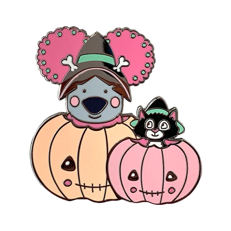 Жесткая эмалированная заколка для лацканов, розовое золото