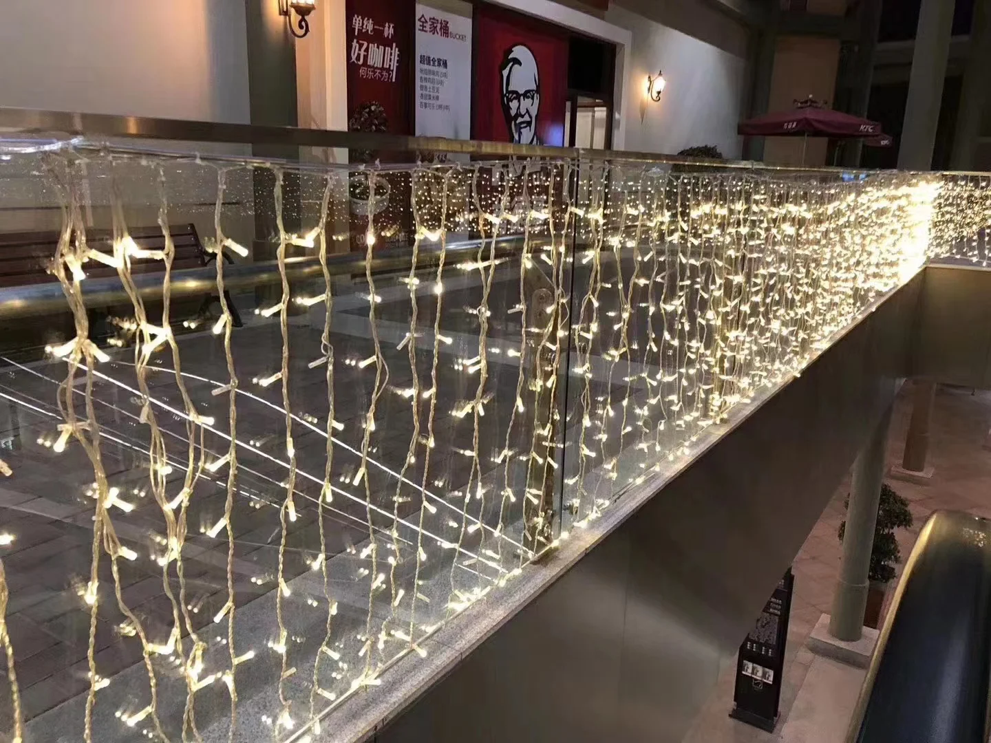 Christmas 10m 100LED glued clear PVC garland light, high waterproof cold resistance street engineering lighting fairy string