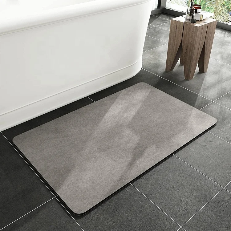 Thin Bathtub Rugs Washable Bathroom Mat Quick Dry Super Absorbent Non Slip Bath Mats
