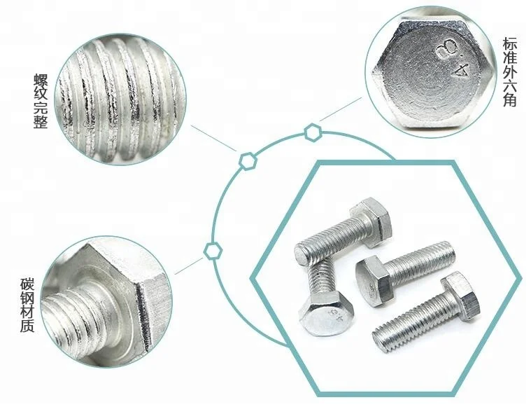 High quality silver and black hex bolts are available in large quantities