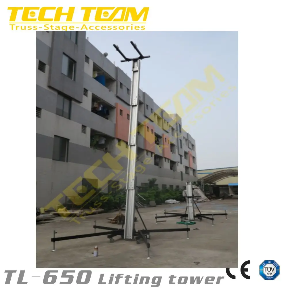 6.5m Portable Telescopic Truss Display Lifting Truss Tower Active Line Array for sale