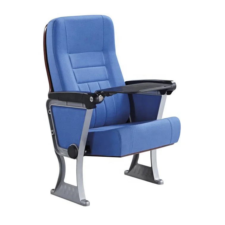XJ-352 Blue Folding Durable Plastic Tablet Auditorium Chair With Writing Table